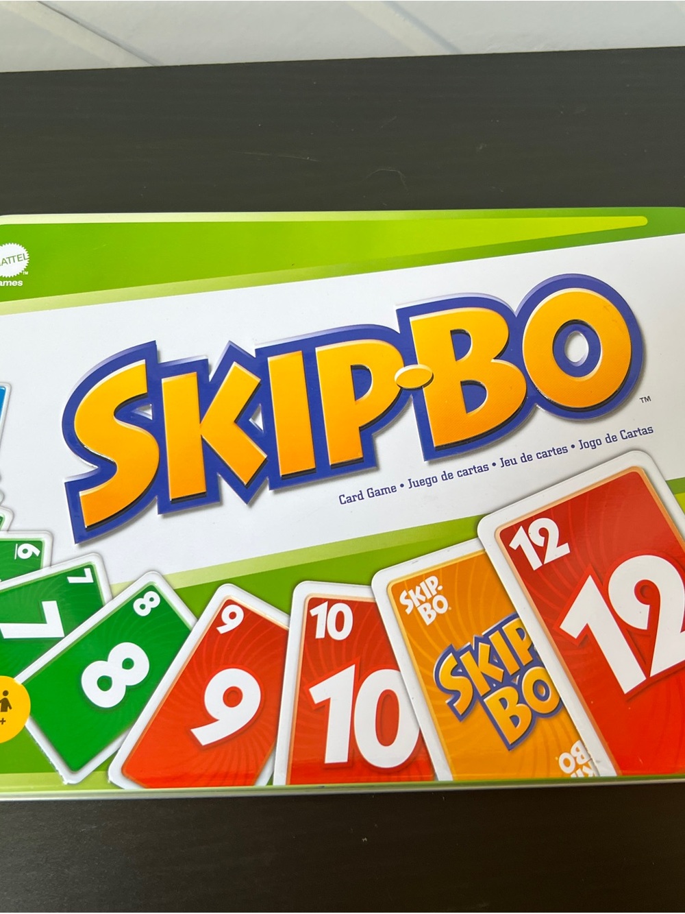 Mattel Skip-Bo Card Game - Red, Orange, Green